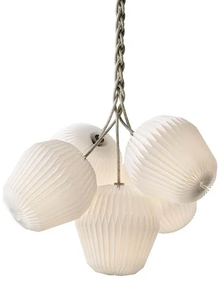 Le Klint THE BOUQUET XL Chandelier med 5 papirskærme
